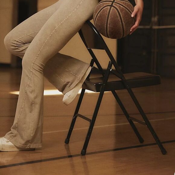 Free People Good Karma Flare Leggings Mushroom light grey-tan shade (looks grey) - Picture 3 of 8